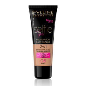 Fond de ten si concealer 2 in 1 Eveline Selfie Time 06 Honey 30 ml
